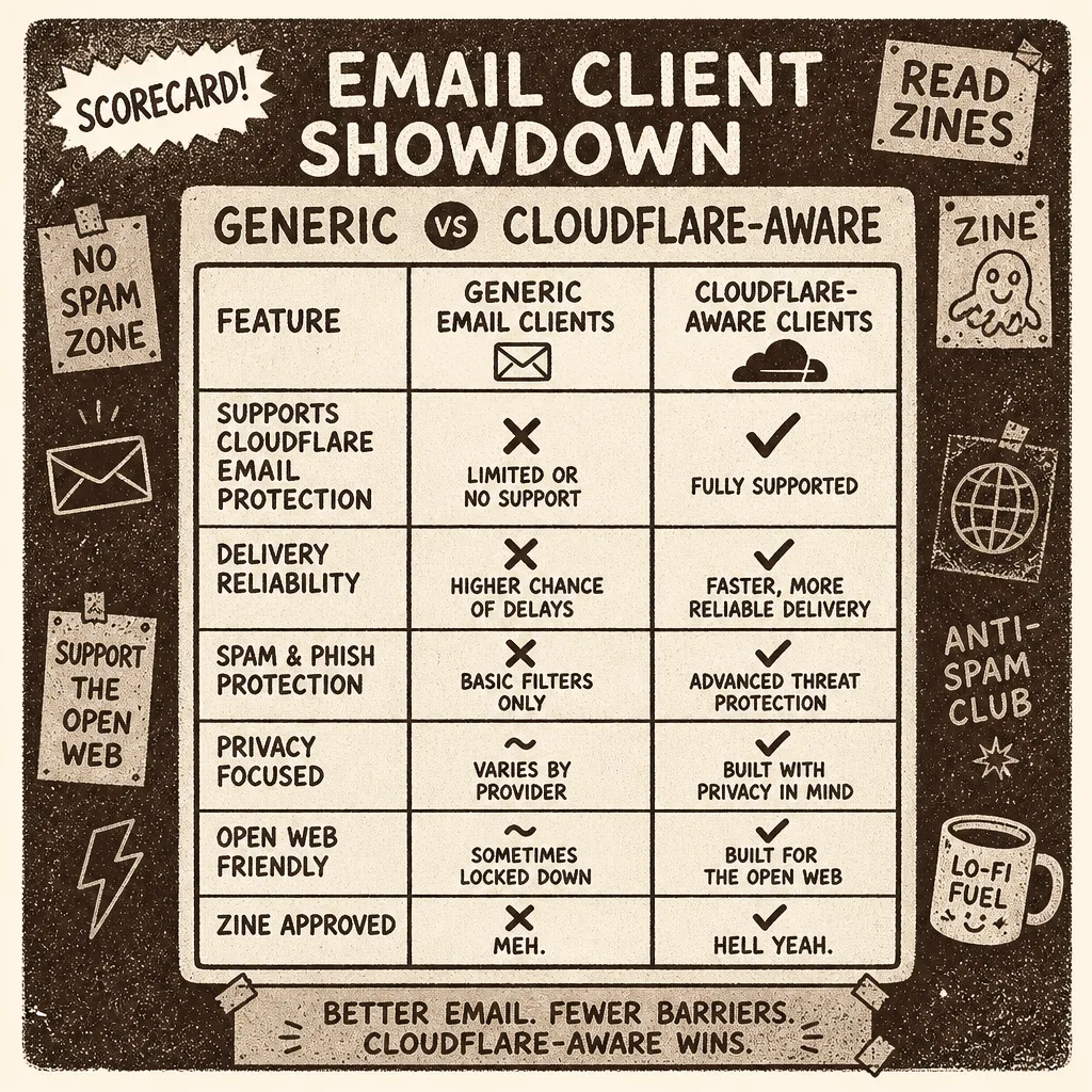 Scorecard comparing generic vs Cloudflare-aware clients